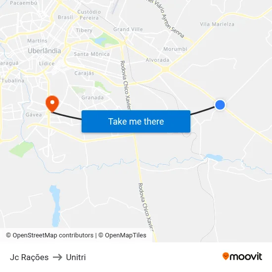 Jc Rações to Unitri map