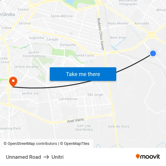 Unnamed Road to Unitri map