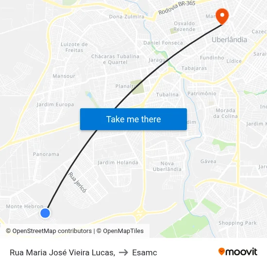 Rua Maria José Vieira Lucas, to Esamc map
