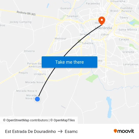 Est Estrada De Douradinho to Esamc map