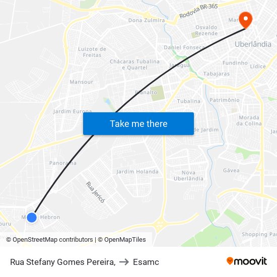 Rua Stefany  Gomes Pereira, to Esamc map