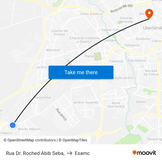 Rua Dr. Roched Abib Seba, to Esamc map
