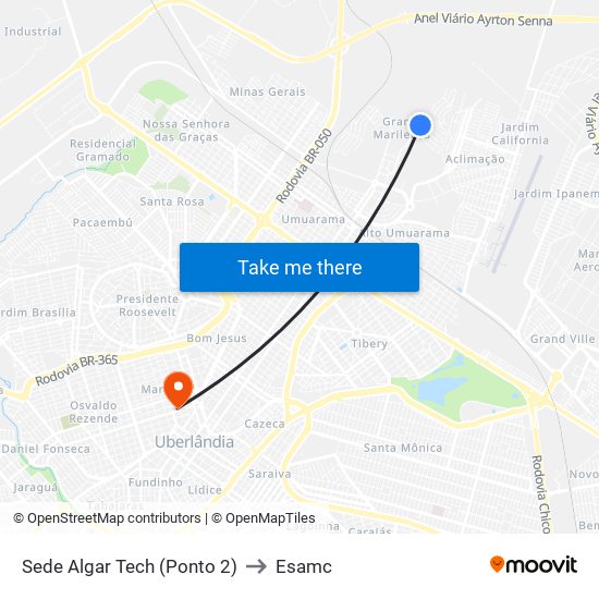 Sede Algar Tech (Ponto 2) to Esamc map