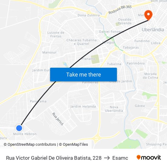 Rua Victor Gabriel De Oliveira Batista, 228 to Esamc map
