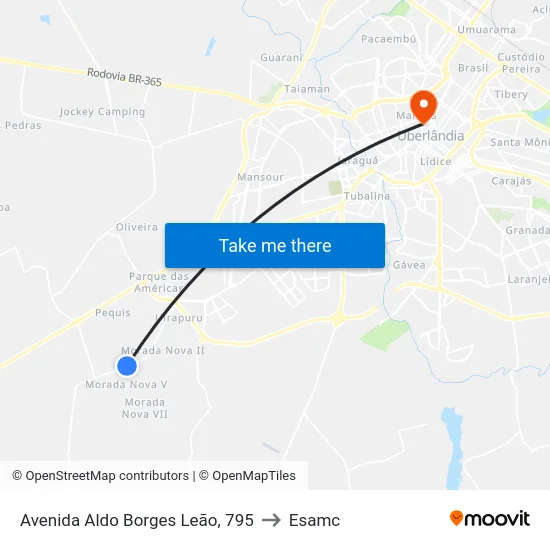 Avenida Aldo Borges Leão, 795 to Esamc map