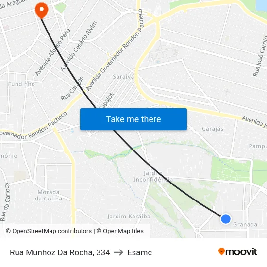 Rua Munhoz Da Rocha, 334 to Esamc map