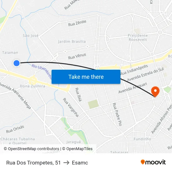 Rua Dos Trompetes, 51 to Esamc map