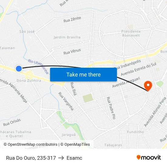 Rua Do Ouro, 235-317 to Esamc map
