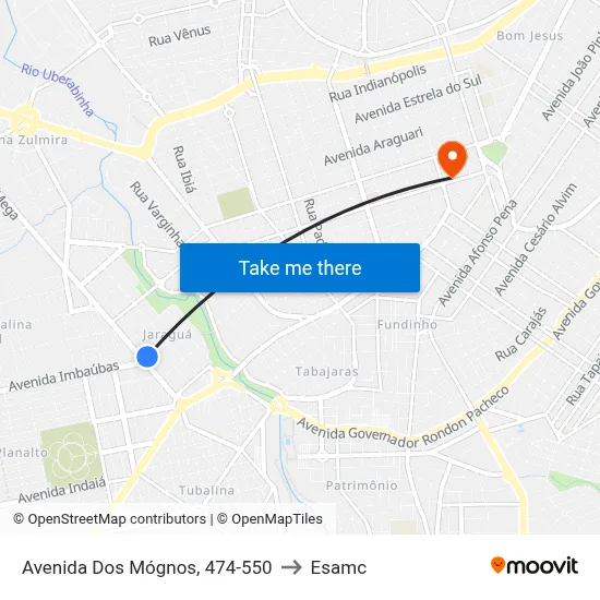 Avenida Dos Mógnos, 474-550 to Esamc map