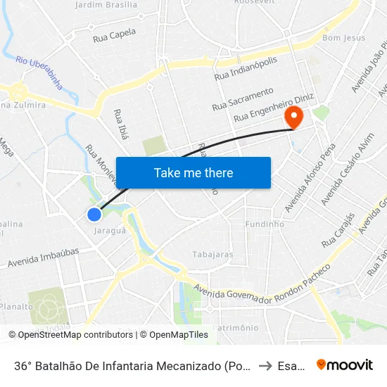 36° Batalhão De Infantaria Mecanizado (Ponto 3) to Esamc map