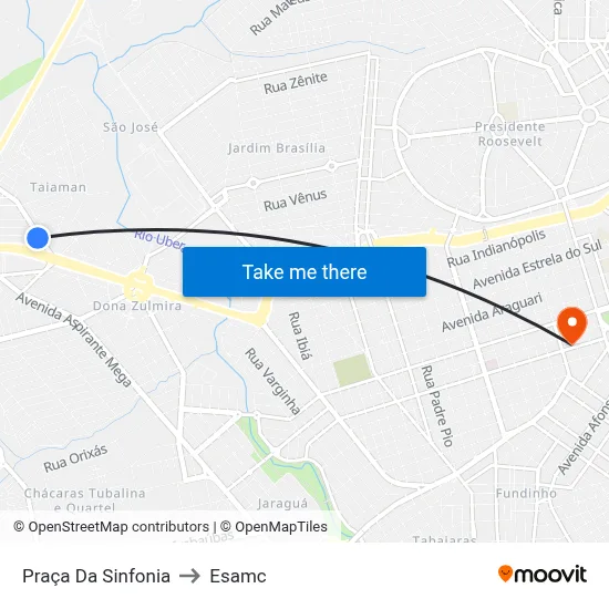 Praça Da Sinfonia to Esamc map