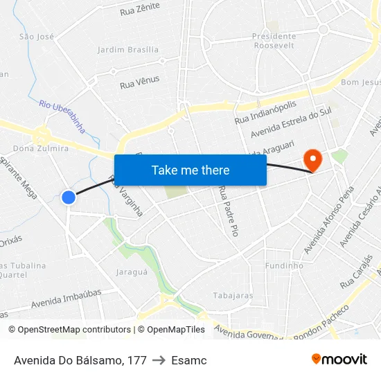 Avenida Do Bálsamo, 177 to Esamc map