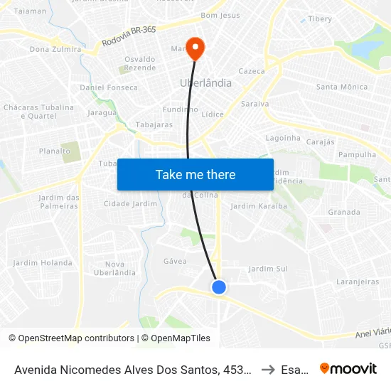 Avenida Nicomedes Alves Dos Santos, 4539-7733 to Esamc map