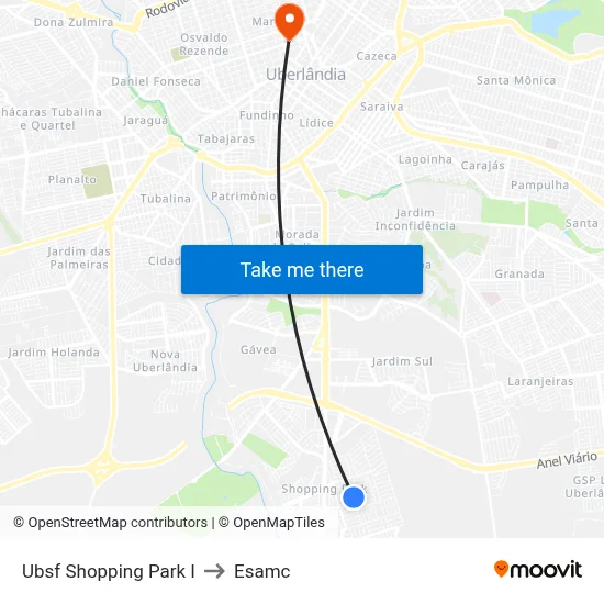 Ubsf Shopping Park I to Esamc map