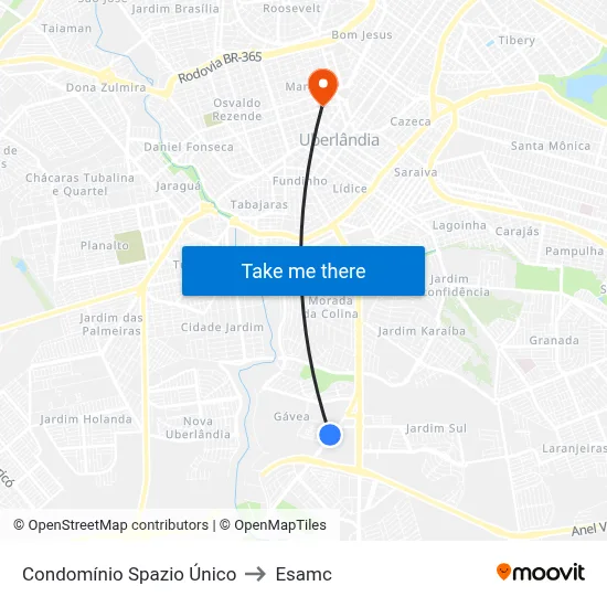 Condomínio Spazio Único to Esamc map