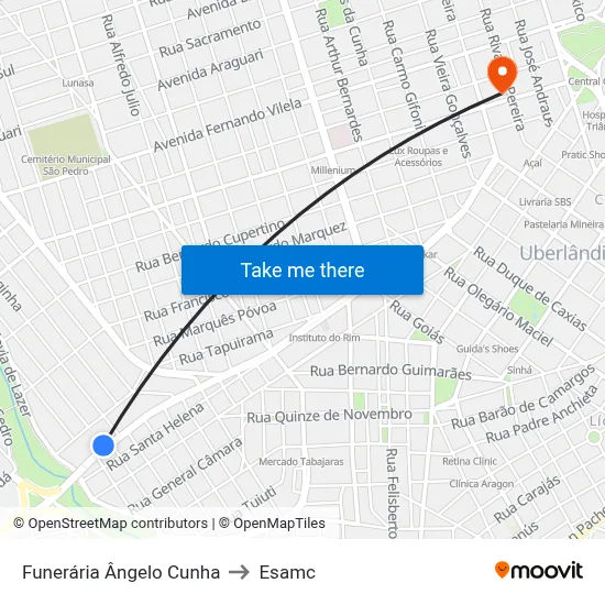 Funerária Ângelo Cunha to Esamc map