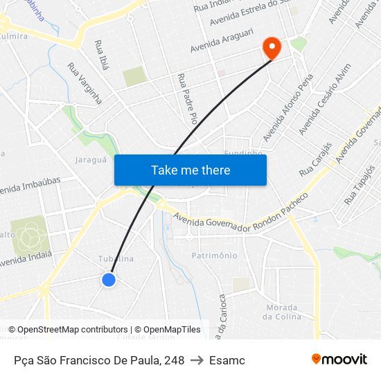 Pça São Francisco De Paula, 248 to Esamc map