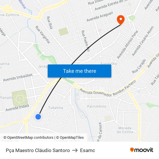 Pça Maestro Cláudio Santoro to Esamc map