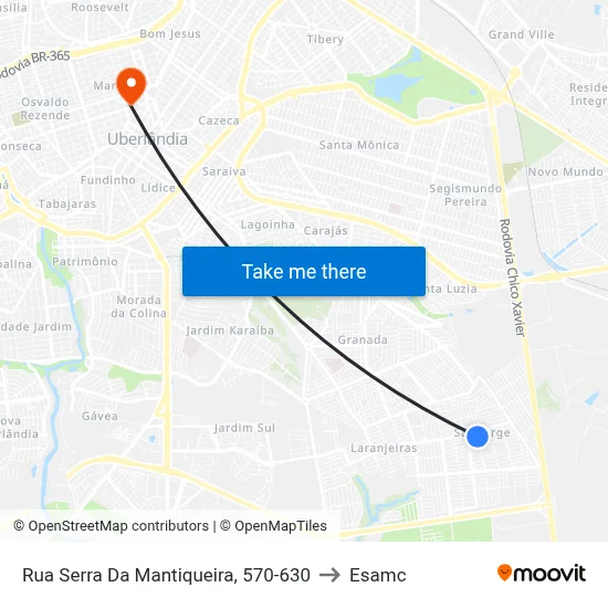 Rua Serra Da Mantiqueira, 570-630 to Esamc map