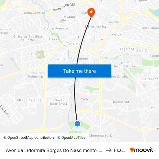 Avenida Lidormira Borges Do Nascimento, 2005 to Esamc map