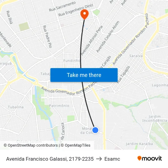 Avenida Francisco Galassi, 2179-2235 to Esamc map