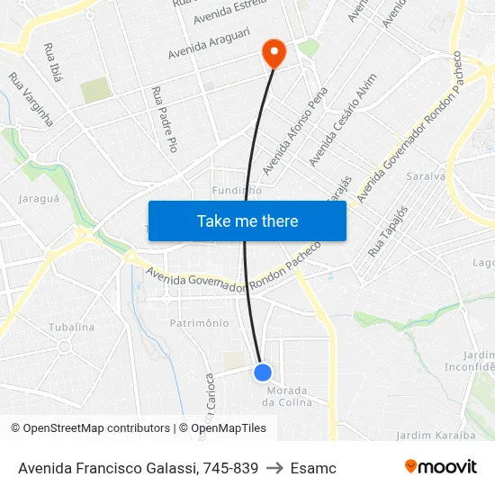 Avenida Francisco Galassi, 745-839 to Esamc map