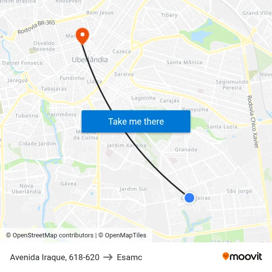 Avenida Iraque, 618-620 to Esamc map