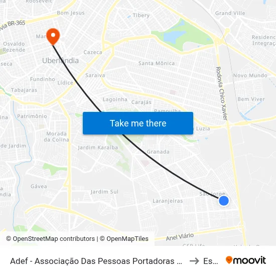 Adef - Associação Das Pessoas Portadoras De Deficiência Física to Esamc map
