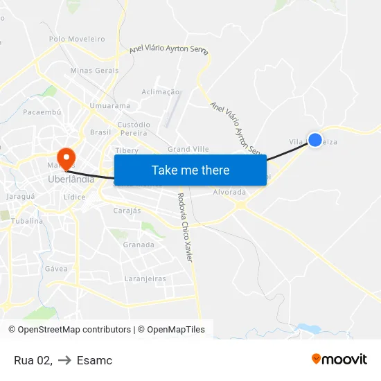 Rua 02, to Esamc map