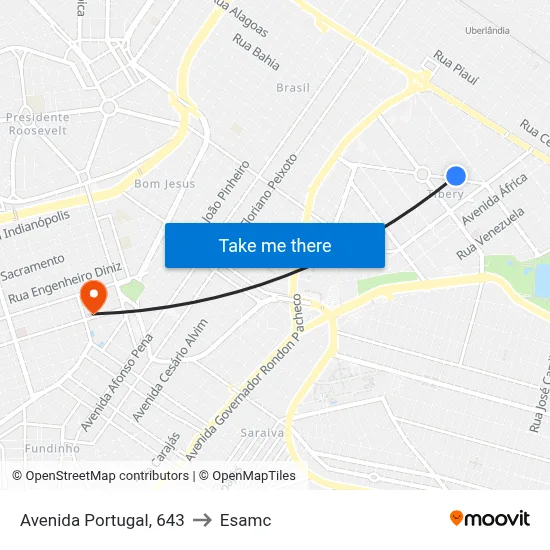 Avenida Portugal, 643 to Esamc map