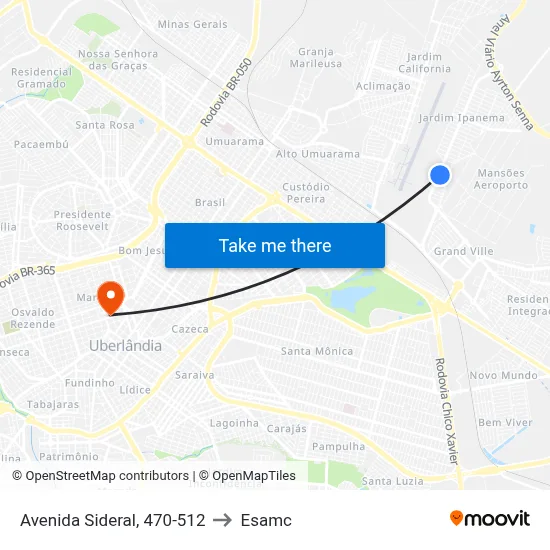 Avenida Sideral, 470-512 to Esamc map