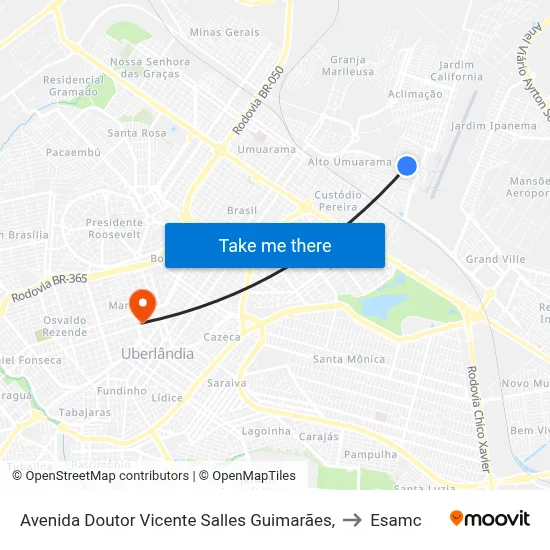 Avenida Doutor Vicente Salles Guimarães, to Esamc map