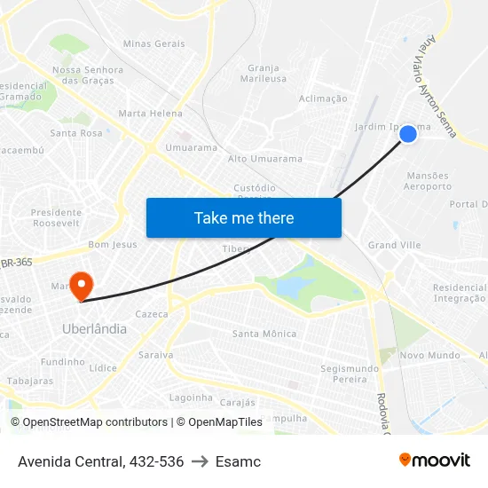 Avenida Central, 432-536 to Esamc map