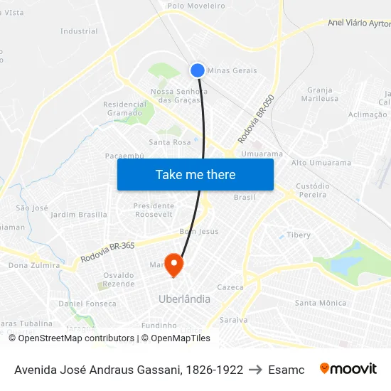 Avenida José Andraus Gassani, 1826-1922 to Esamc map