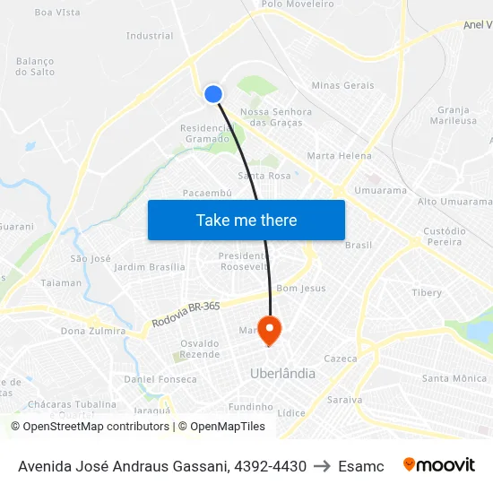 Avenida José Andraus Gassani, 4392-4430 to Esamc map