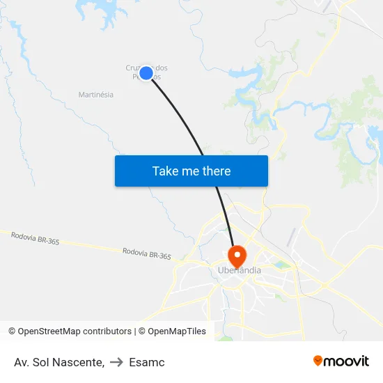 Av. Sol Nascente, to Esamc map