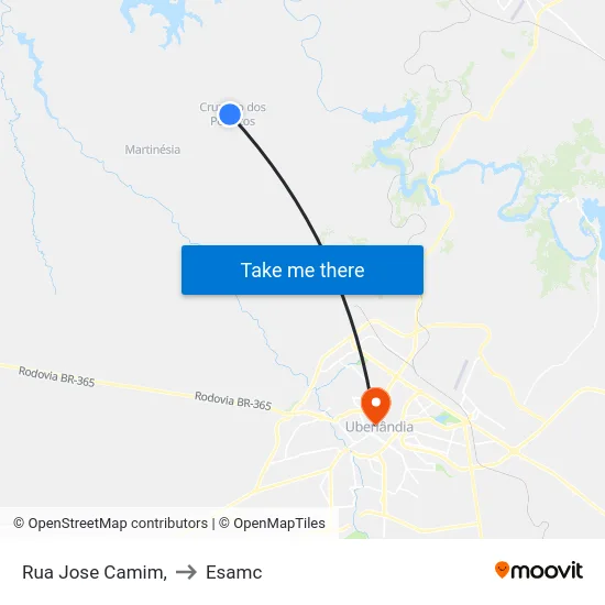 Rua Jose Camim, to Esamc map