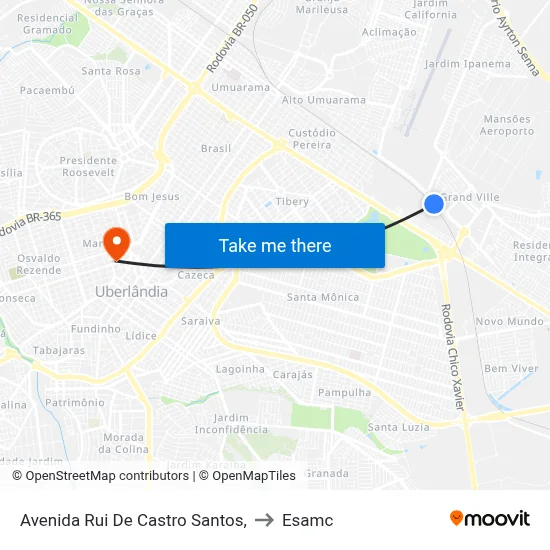 Avenida Rui De Castro Santos, to Esamc map