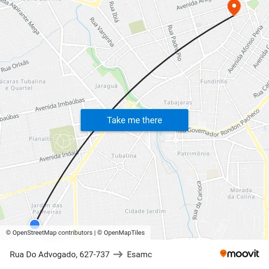 Rua Do Advogado, 627-737 to Esamc map