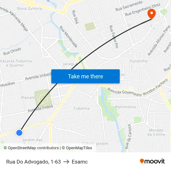 Rua Do Advogado, 1-63 to Esamc map