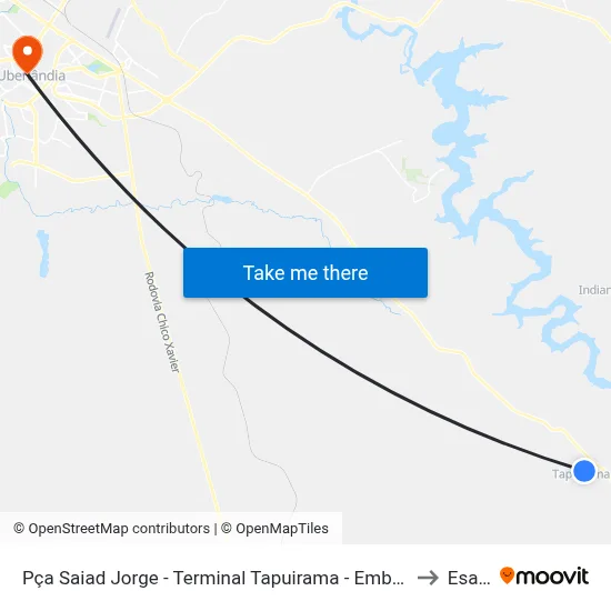 Pça Saiad Jorge - Terminal Tapuirama - Emb E Desembarque to Esamc map