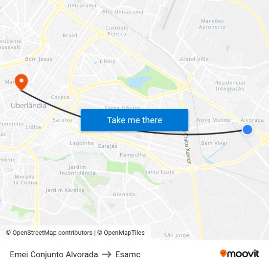 Emei Conjunto Alvorada to Esamc map