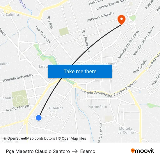 Pça Maestro Cláudio Santoro to Esamc map