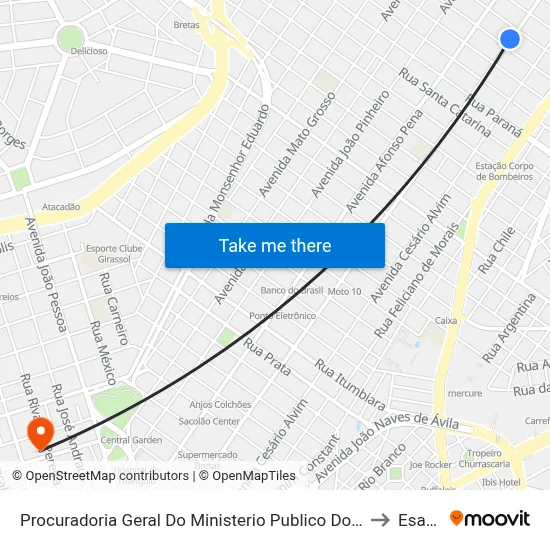 Procuradoria Geral Do Ministerio Publico Do Trabalho to Esamc map