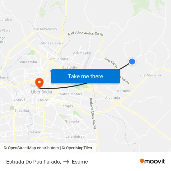 Estrada Do Pau Furado, to Esamc map