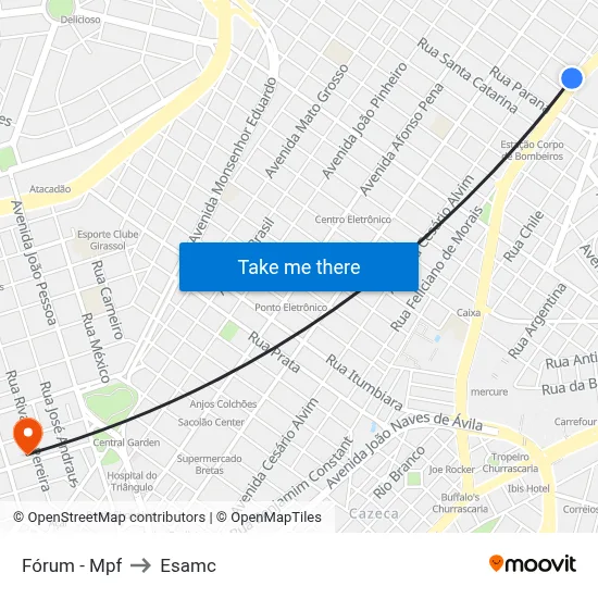 Fórum - Mpf to Esamc map