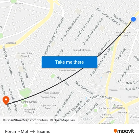 Fórum - Mpf to Esamc map