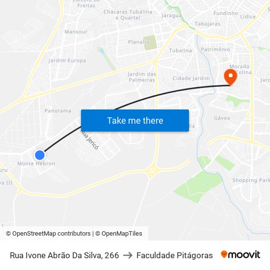 Rua Ivone Abrão Da Silva, 266 to Faculdade Pitágoras map