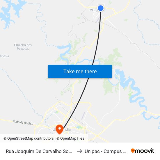 Rua Joaquim De Carvalho Soares, 30 to Unipac - Campus Gama map