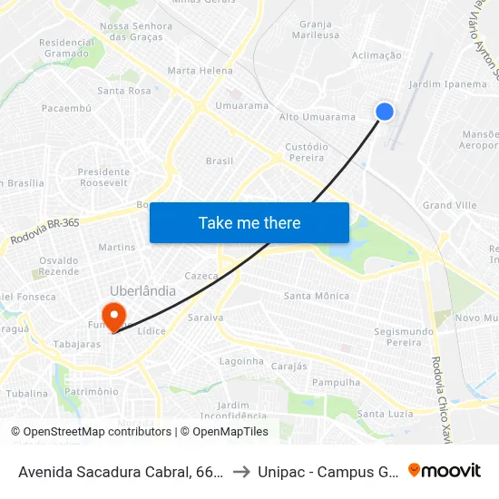 Avenida Sacadura Cabral, 661-749 to Unipac - Campus Gama map